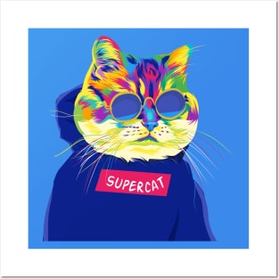 Supercat colorful Posters and Art